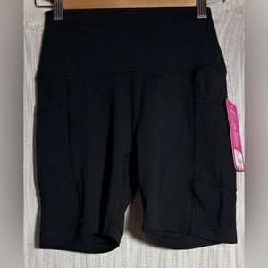 Yogalicious Women's Black High-Waisted Bike Shorts